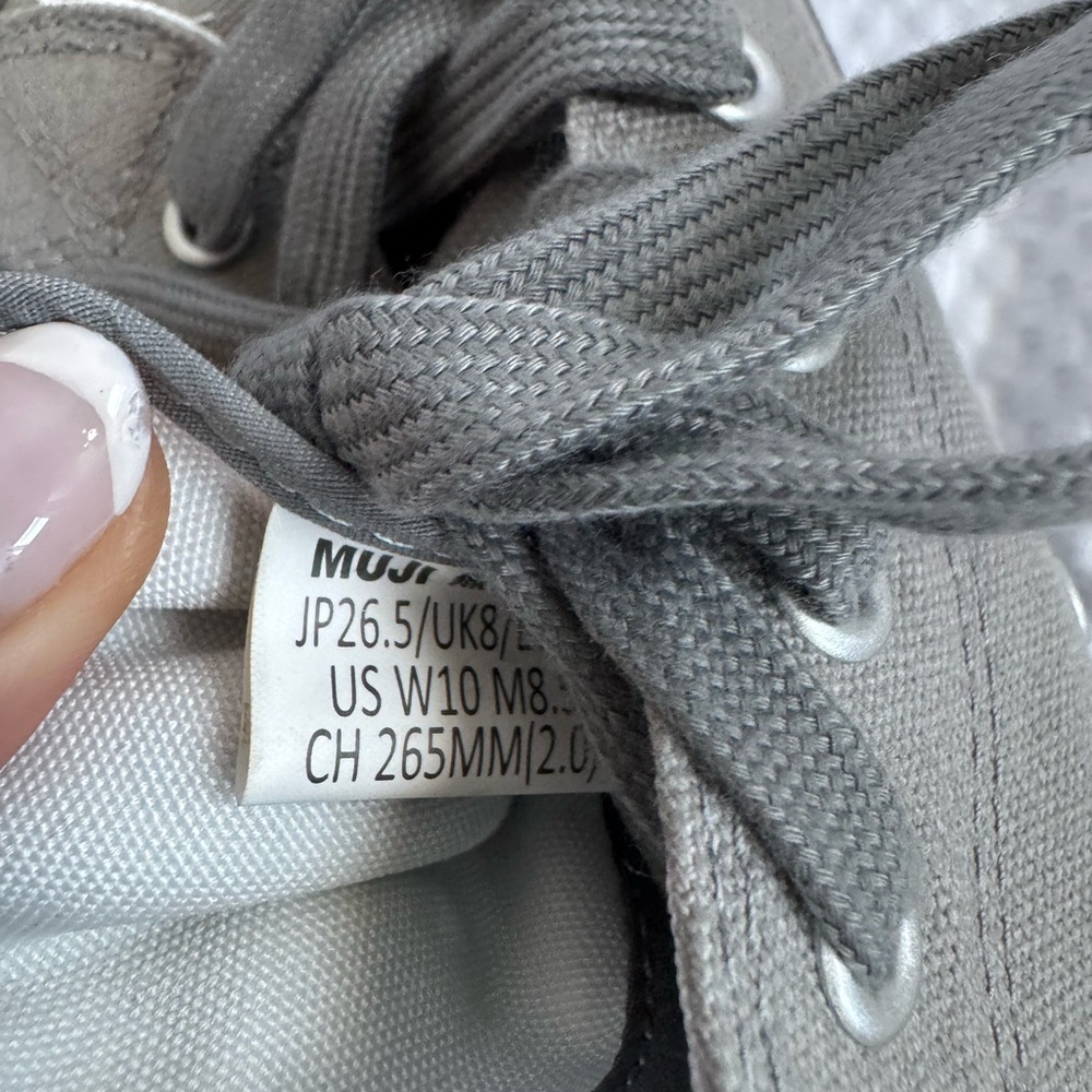 Muji Unisex Gray Sneakers NWT MSRP $890 size US W10 or M8.5 Coastal Grandma - Picture 5 of 7